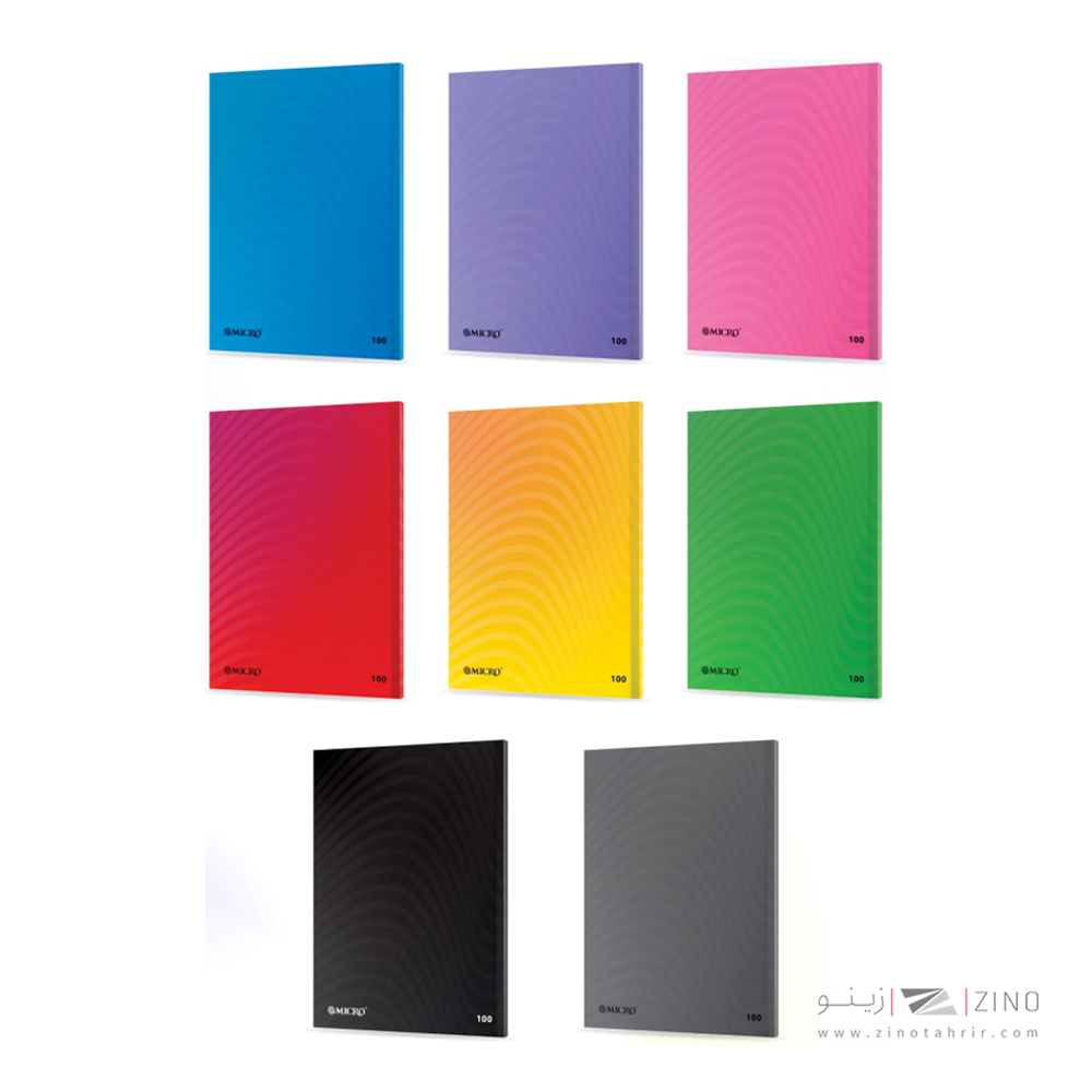 دفتر100برگ وزیری ته چسب طرح الوان میکرو کدD11