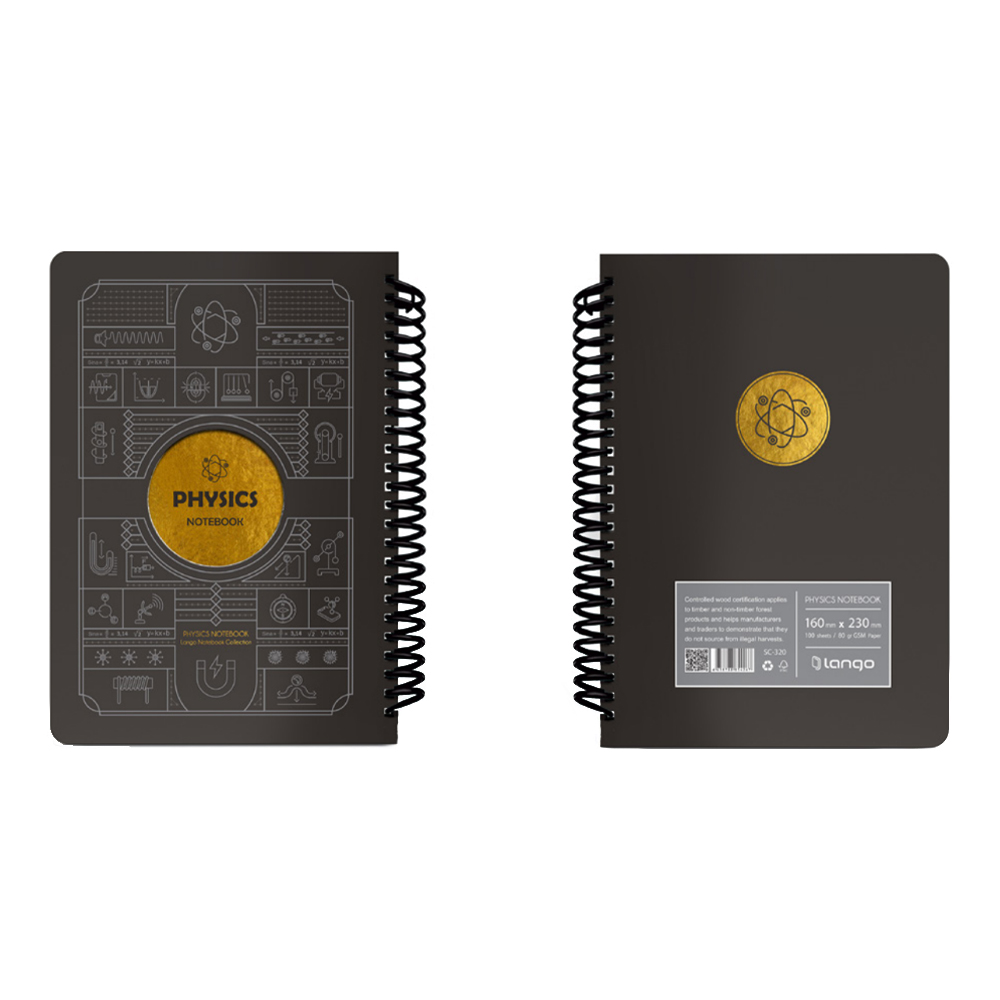 دفتر100برگ وزیری سیمی جلد سخت لانگو سری سه خرس کدCH-790