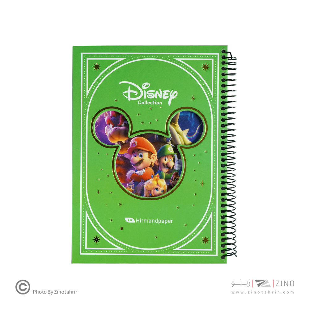 دفنر80برگ وزیری سیمی جلد سخت هیرمندپیپر سری دیزنی