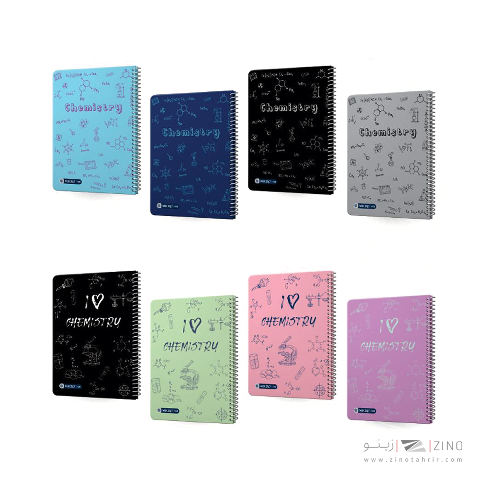 دفتر100برگ وزیری سیمی جلد سخت میکرو سری فرمول کدC71/72/73/74/75