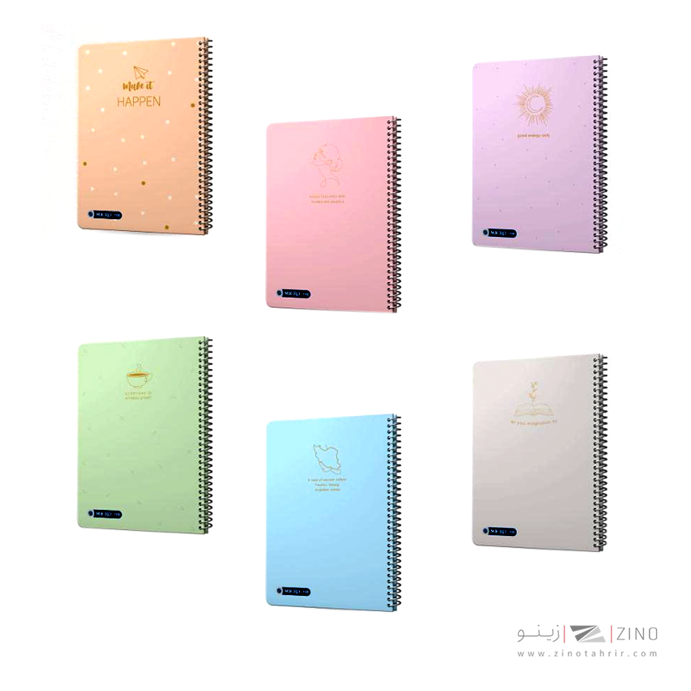 دفتر100برگ وزیری سیمی جلد سخت میکرو سری الگانت طلاکوب کدC76