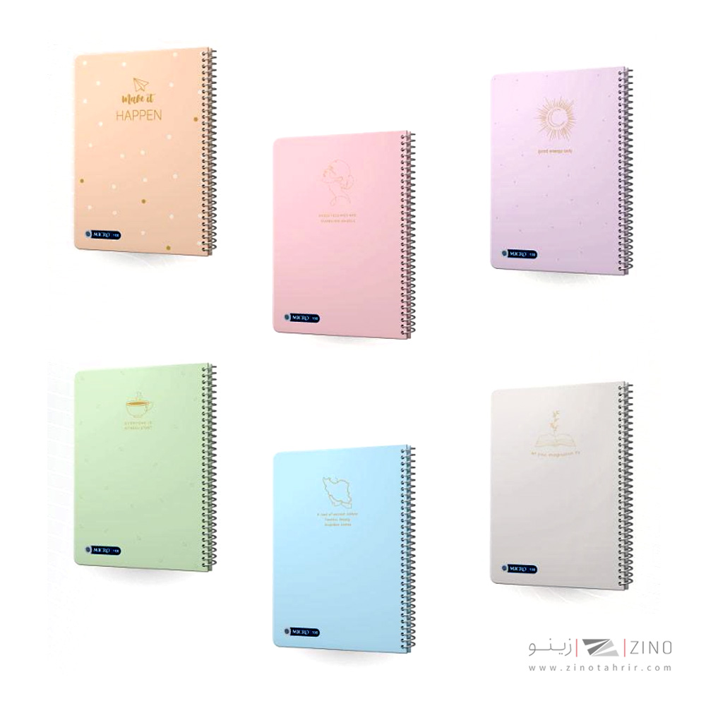 دفتر160برگ سیمی جلد سخت میکرو سری الگانت طلاکوب کدC80