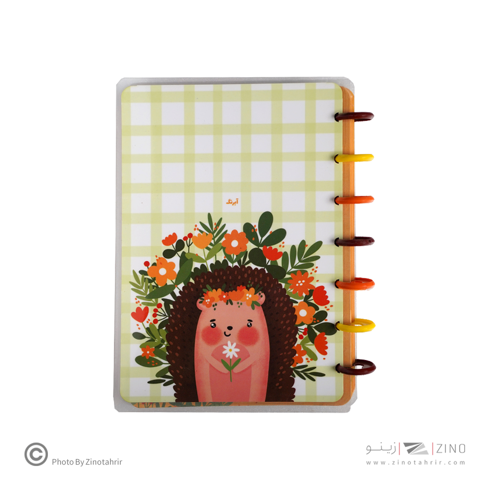 دفتر100برگ20*14جلدطلق پرسی دکمه ای آبرنگ سری animal