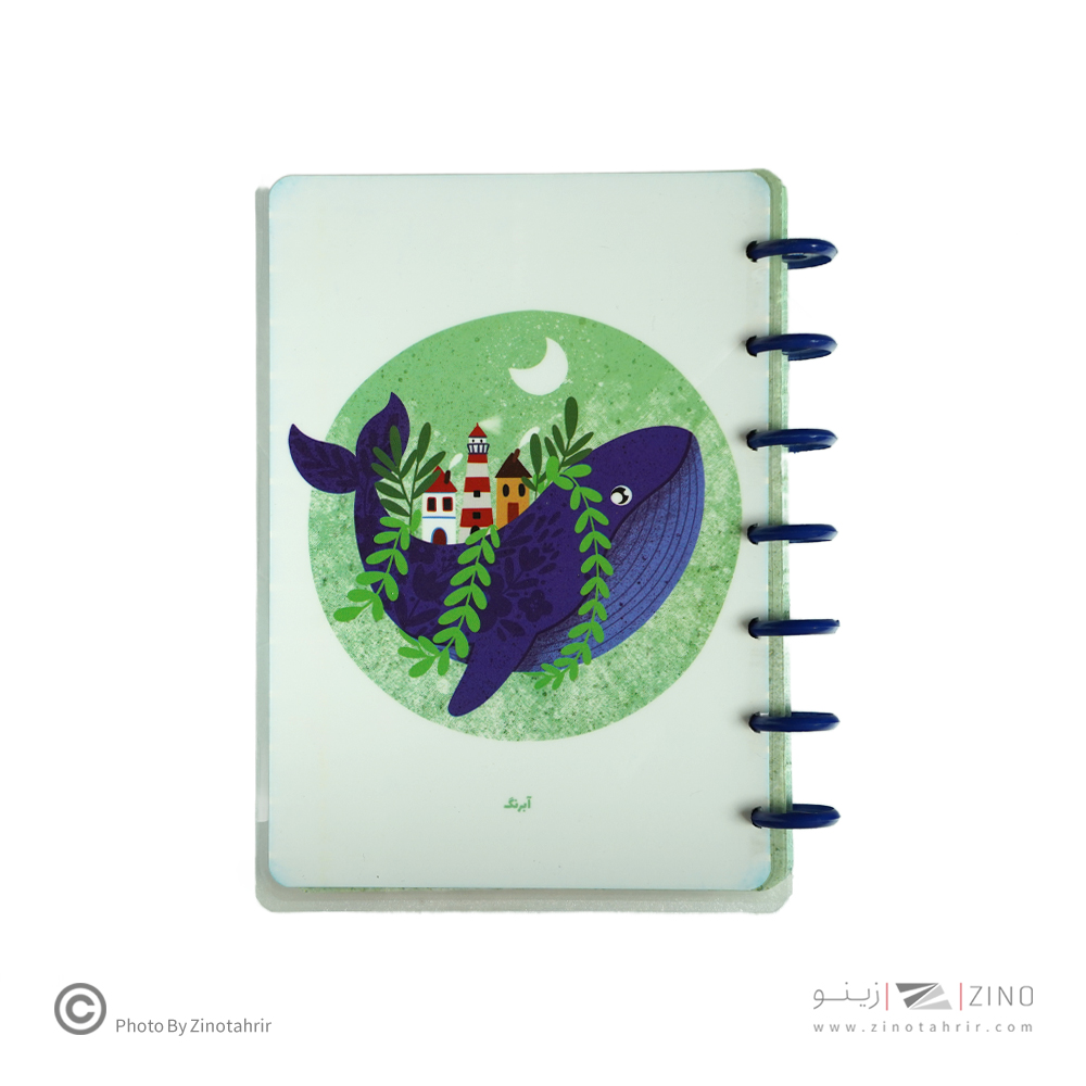 دفتر100برگ20*14جلدطلق پرسی دکمه ای آبرنگ سری animal