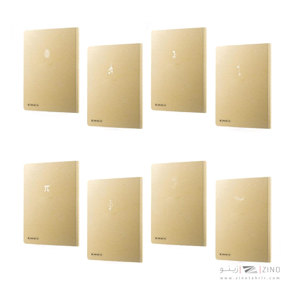 دفتر64برگ رقعی ته چسب کرافت(بی خط) میکرو کدF26