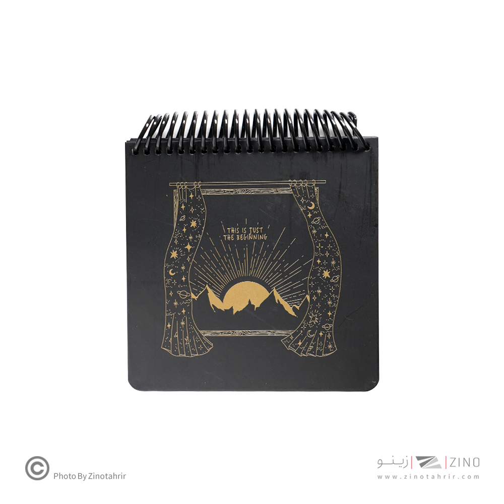 دفتر80برگ کاغذ مشکی(بی خط)140*140سیمی جلد سخت لانگو کدBN-405