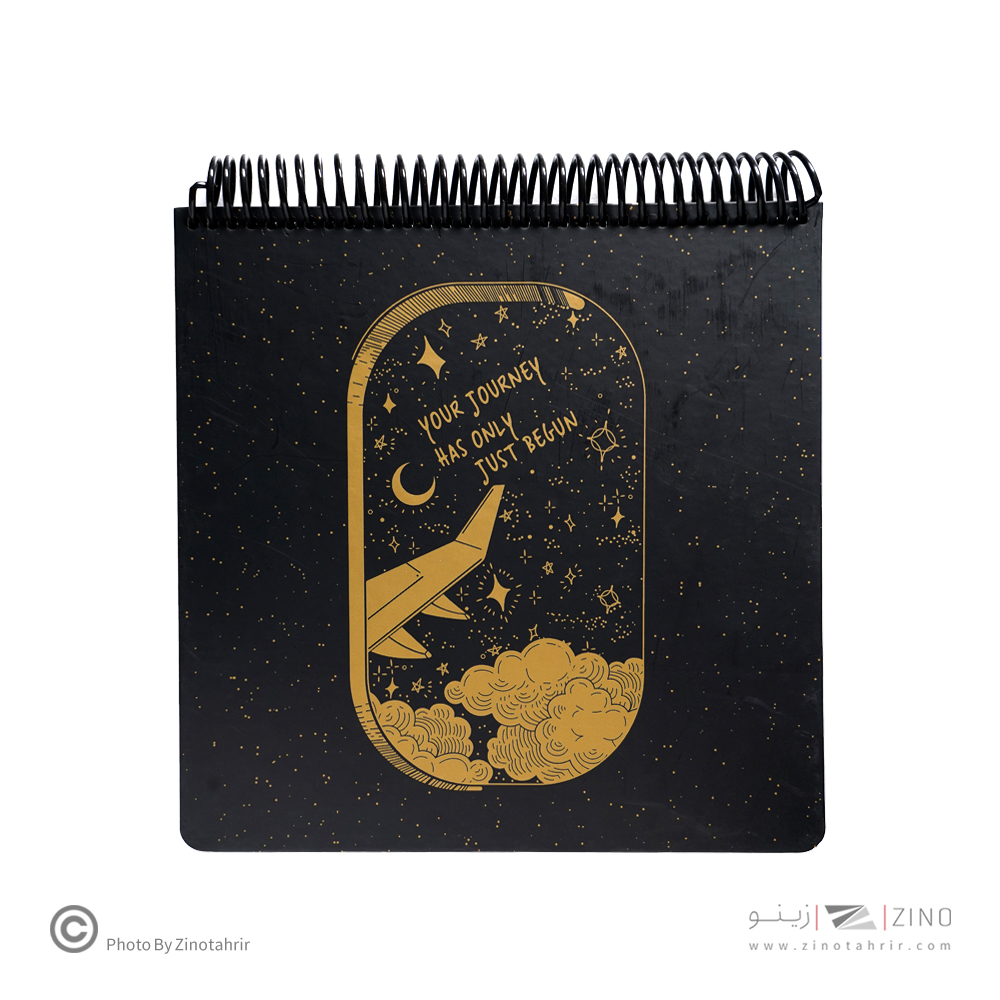 دفتر80برگ کاغذ مشکی(بی خط)210*210سیمی جلد سخت لانگو کدBN-400