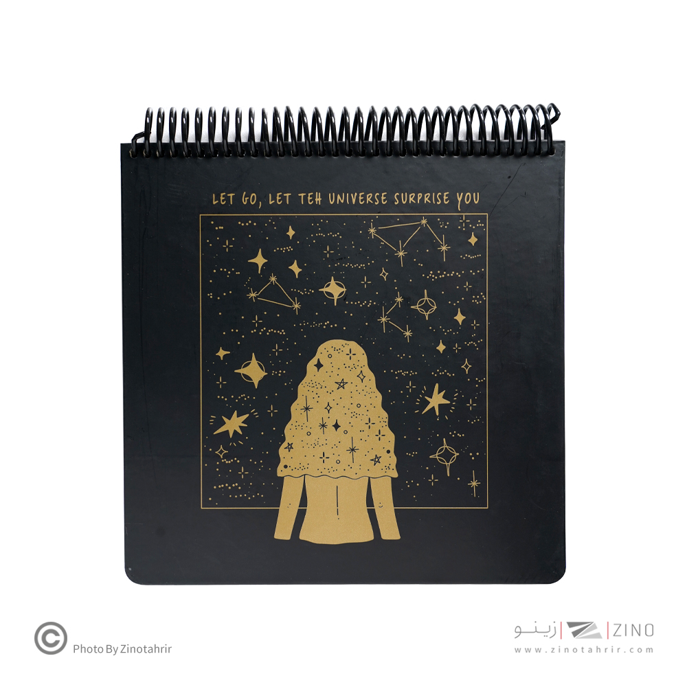 دفتر80برگ کاغذ مشکی(بی خط)210*210سیمی جلد سخت لانگو کدBN-400