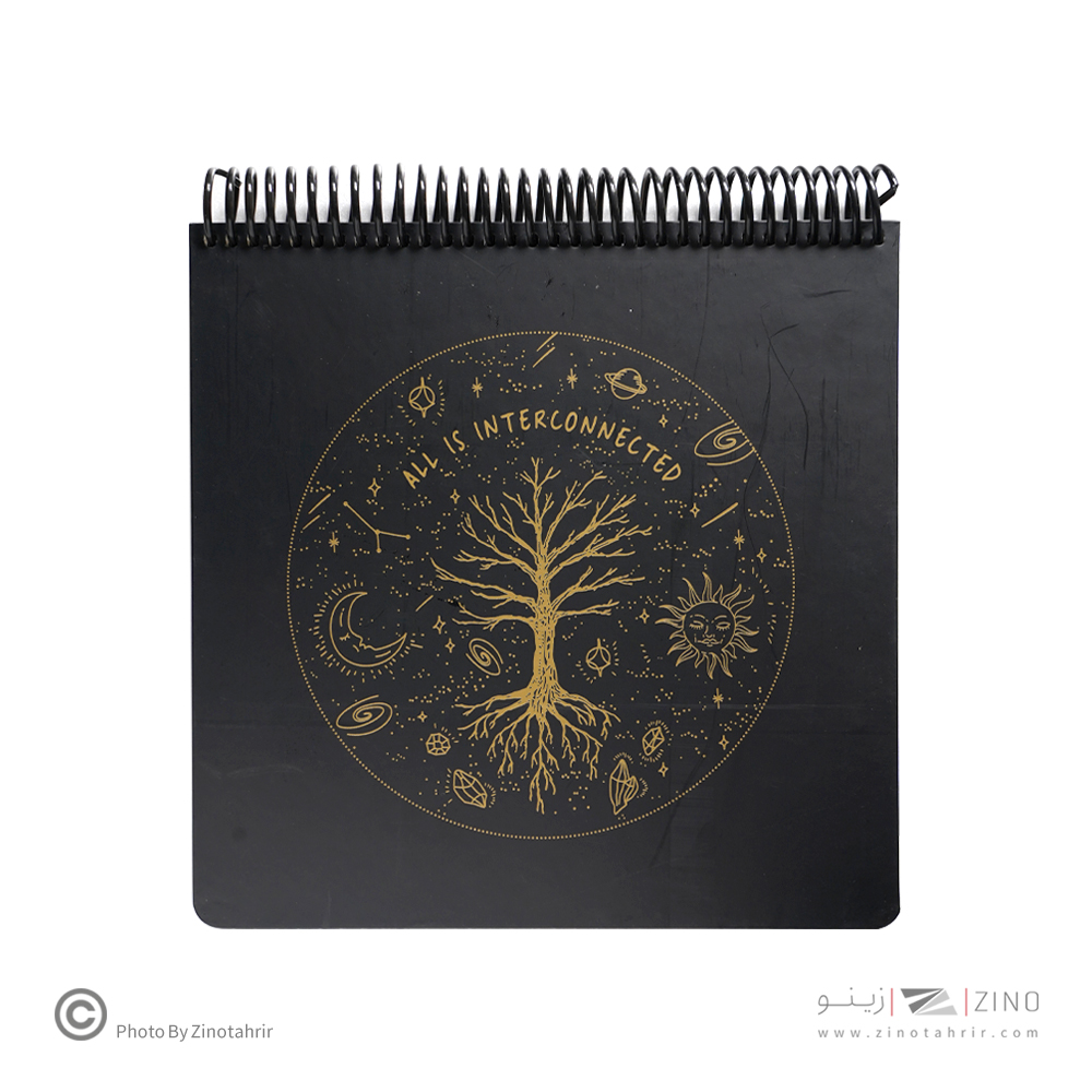 دفتر80برگ کاغذ مشکی(بی خط)210*210سیمی جلد سخت لانگو کدBN-400