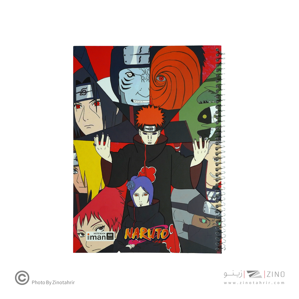 دفتر60برگ وزیری سیمی طرح انیمه ایمان کد0403