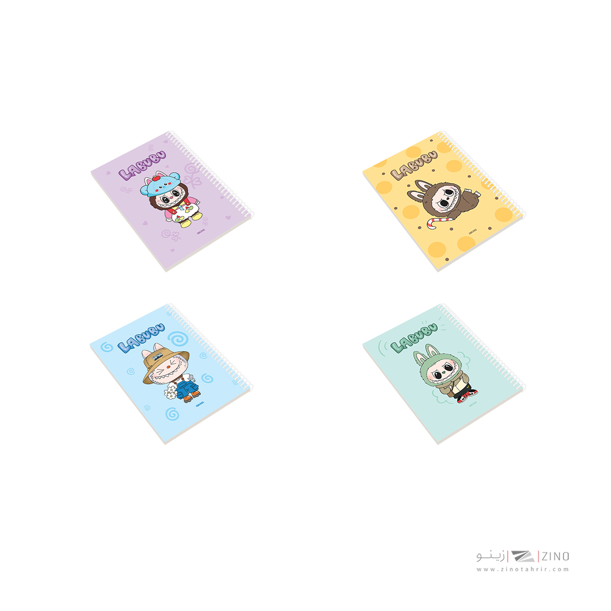 دفتر80برگ وزیری سیمی مجلد آبرنگ کدA056