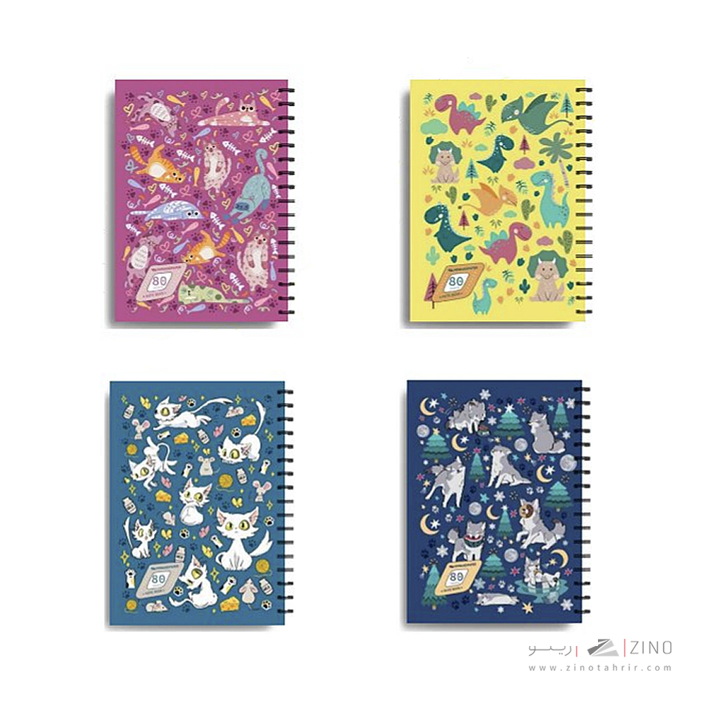 دفتر40برگ وزیری سیمی طلقی کودکانه(داخل طرح دار)هیرمندپیپر