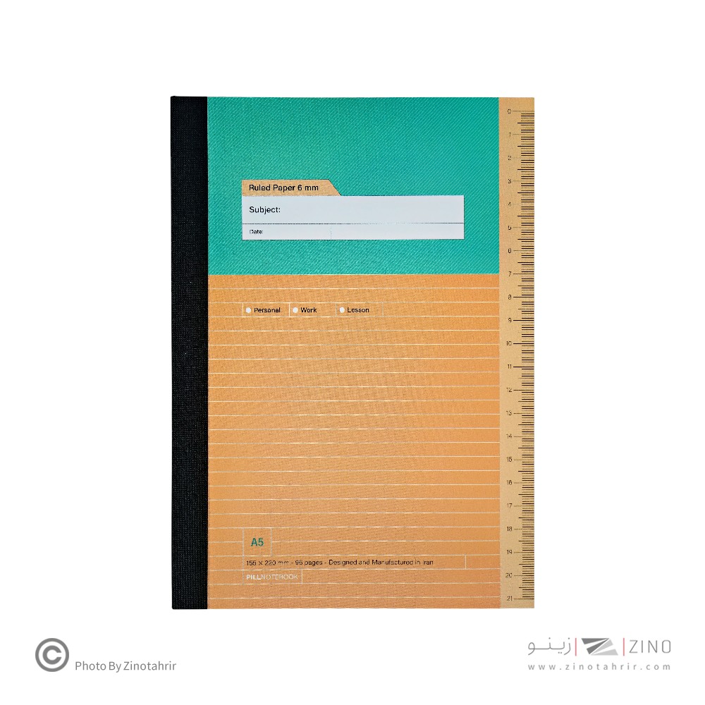 دفتر48برگ بولت خط دار ته دوخت سایز220*155 پیل سری پروجکت