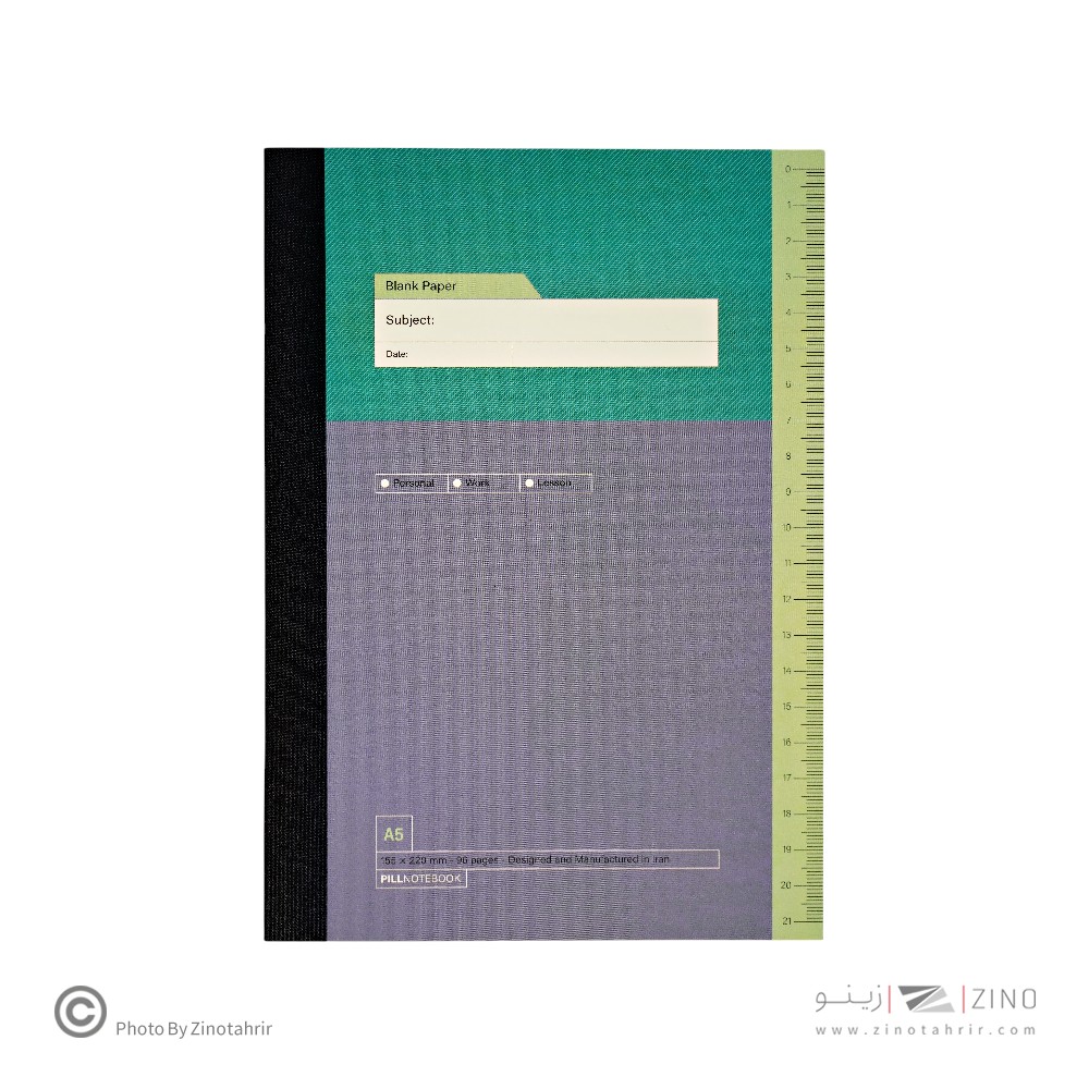 دفتر48برگ بی خط ته دوخت سایز220*155 پیل سری پروجکت
