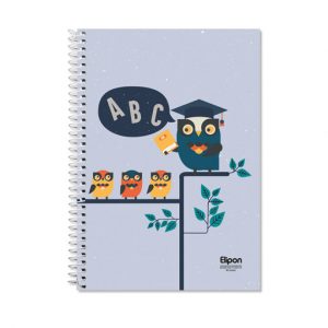 دفتر60برگ دوخط وزیری سیمی فانتزی الیپون کد259کارتن72عددی