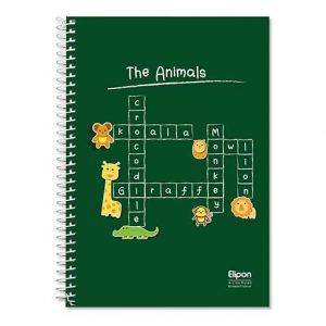 دفتر60برگ چهارخط وزیری سیمی الیپون جلدنرم فانتزی کد291کارتن72عددی