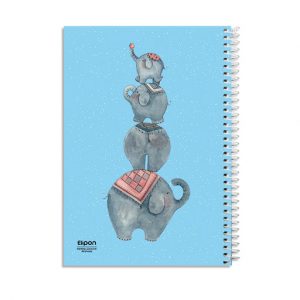 دفتر40برگ نقاشی سیمی فیلی الیپون کد253کارتن52عددی