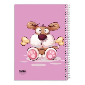 دفتر40برگ نقاشی سیمی وزیری فانتزی الیپون کد289کارتن96عددی