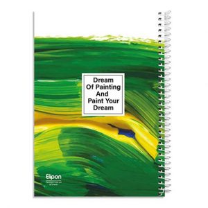 دفتر60برگ نقاشی سیمی وزیری فانتزی الیپون کد255کارتن 72عددی