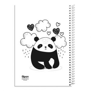 دفتر60برگ نقاشی سیمی وزیری فانتزی الیپون کد255کارتن 72عددی