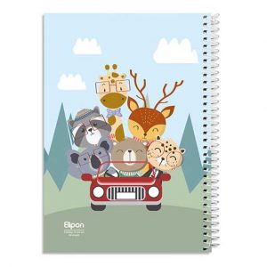 دفتر60برگ نقاشی سیمی وزیری فانتزی الیپون کد255کارتن 72عددی