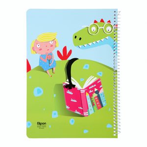 دفتر60برگ نقاشی سیمی وزیری فانتزی الیپون کد255کارتن 72عددی