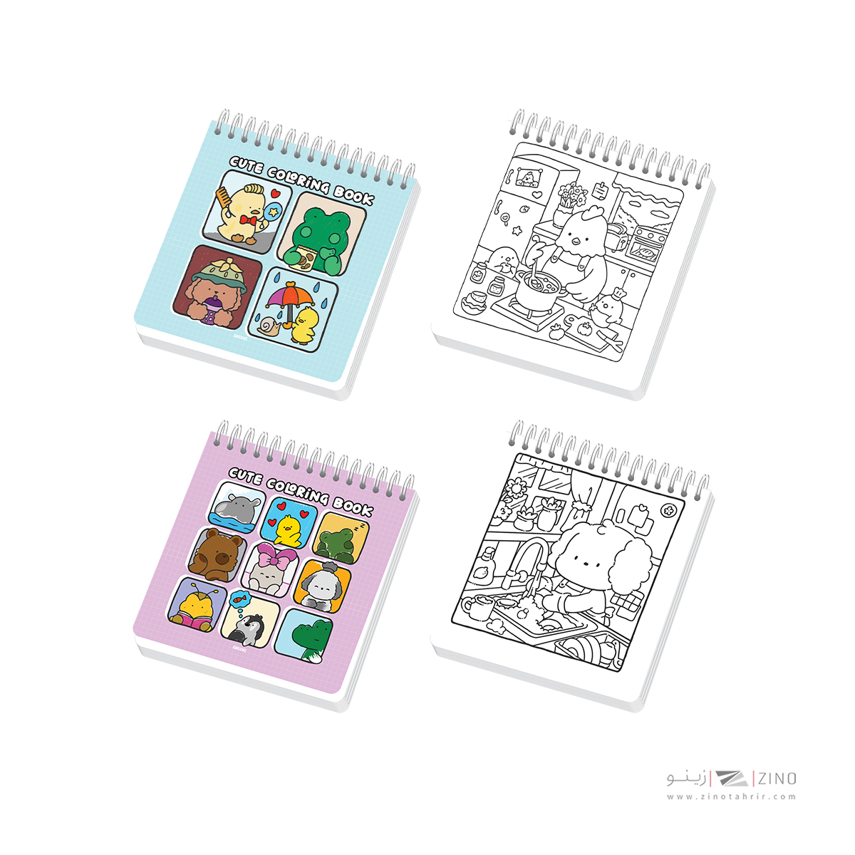 دفتر رنگ آمیزی30برگ14*14 سیمی کودکان آبرنگ کدA061