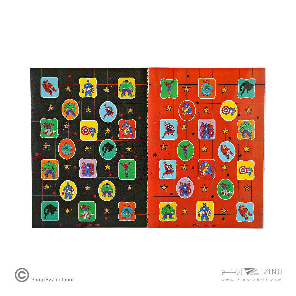 دفتر رنگ آمیزیA4 کودکان طرح جور هیرمند پیپر