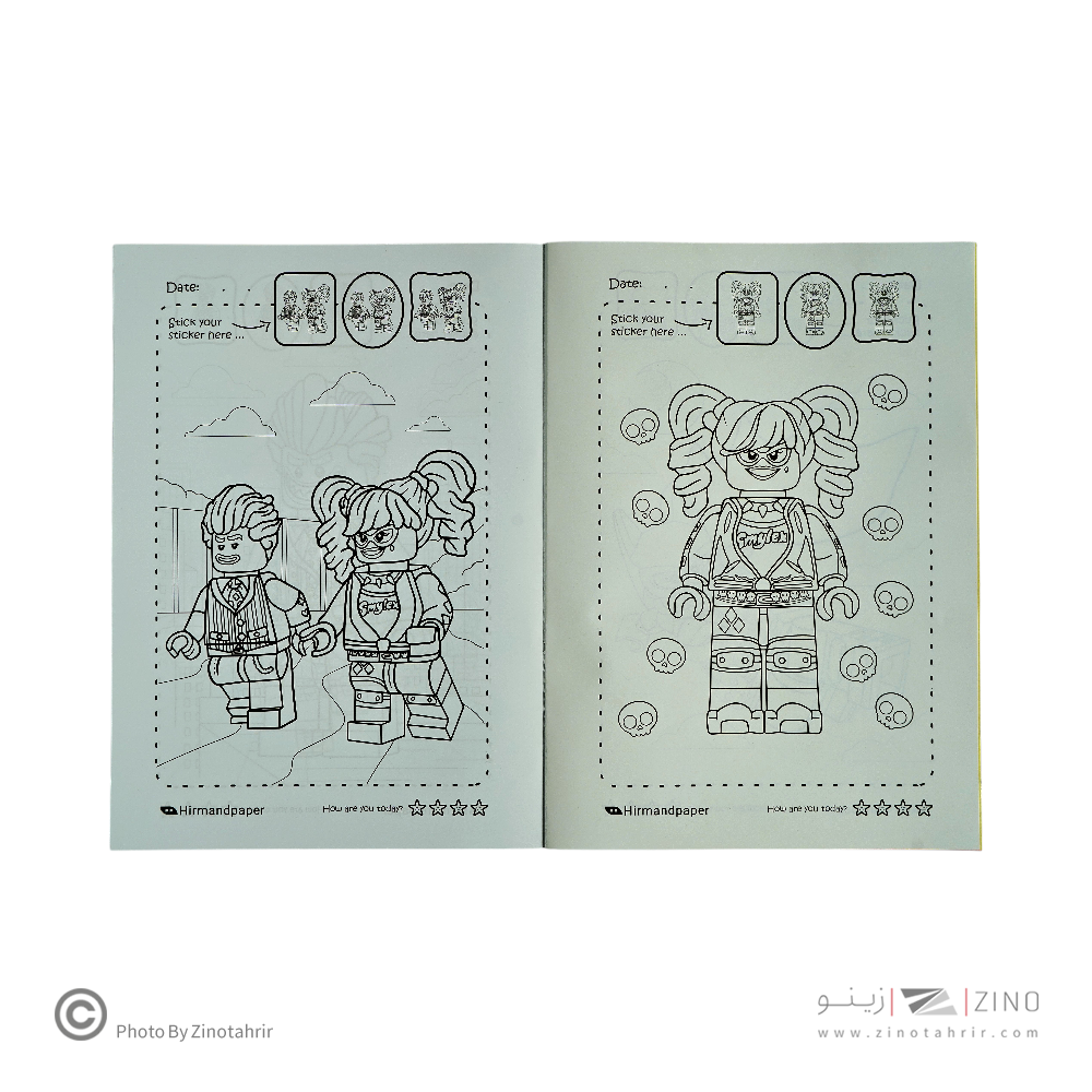 دفتر رنگ آمیزیA4 کودکان طرح جور هیرمند پیپر