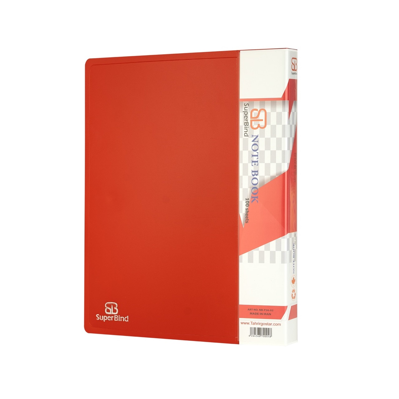 دفترکلاسوری 26حلقه  قفل فلز جلد طلقی بایدک سوپربایند