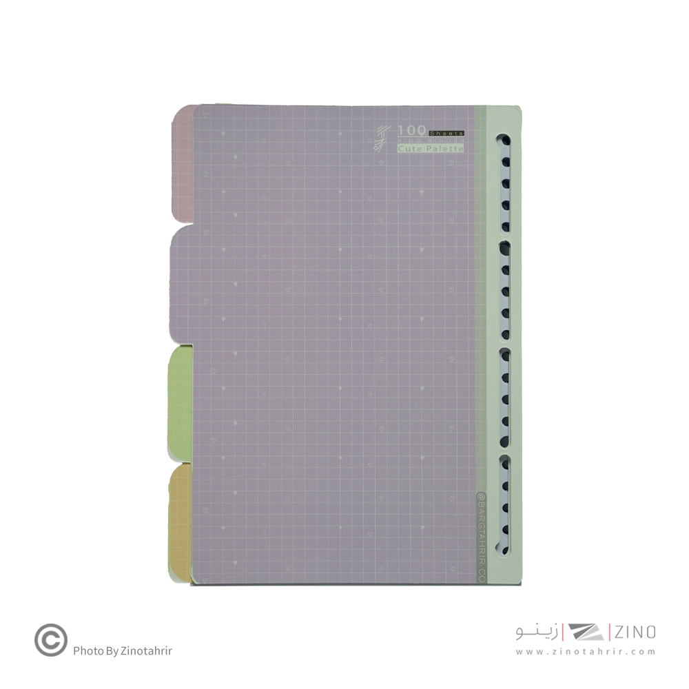 یدک دفتر کلاسوری 20حلقه شطرنجی برگ سری کیوت پالت کد74415