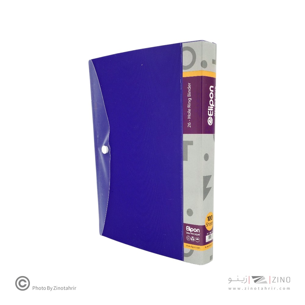 دفترکلاسوری 100برگ طلقی استریپ الیپون کد287کارتن 12عددی