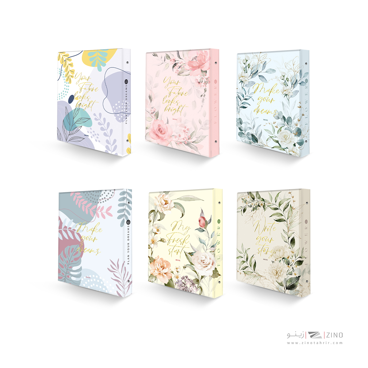 دفترکلاسوری26حلقه100برگ قفل فلز آبرنگ کدA057