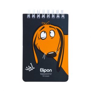 دفتریادداشت 100برگ 80*120سیمی جلدنرم فانتزی الیپون کد261کارتن144عددی