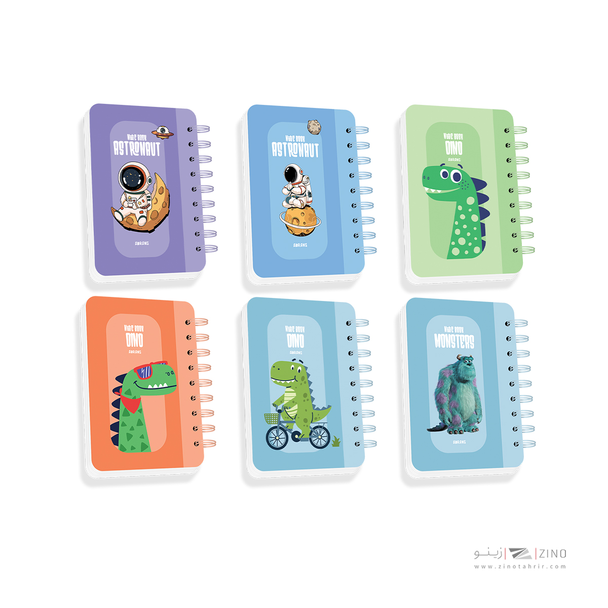 دفتریادداشت80برگ سیمی9.5*6.5آبرنگ سری میکرو