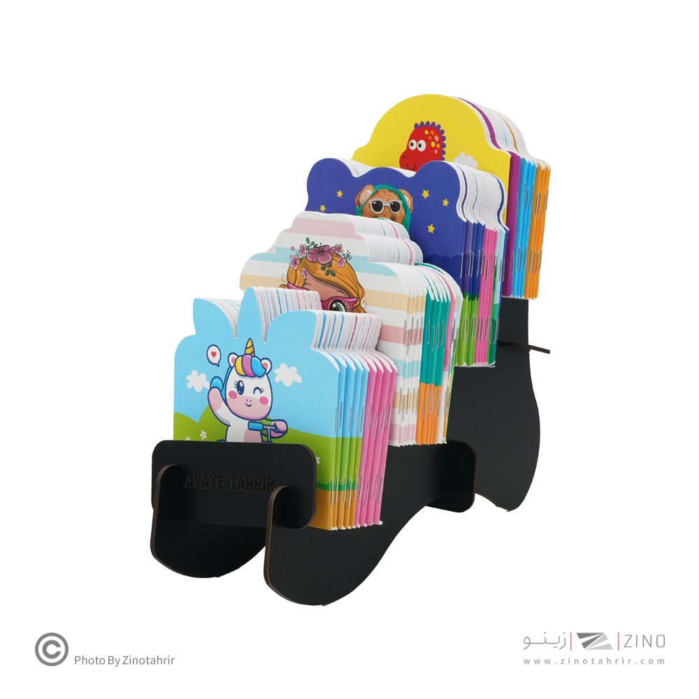 یادداشت منگنه ای مدل دار آوای تحریر رگلام 130 عددی همراه با استند کد N20287