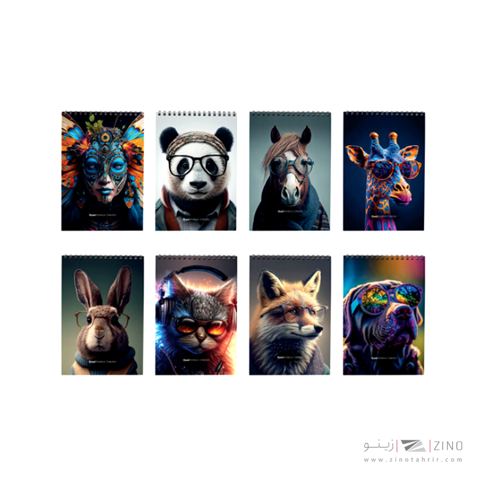 دفتر یادداشت 100 برگ فنر دوبل جلد سخت 20*14  با استیکر سری نارنیا الند کد NAR1420-100