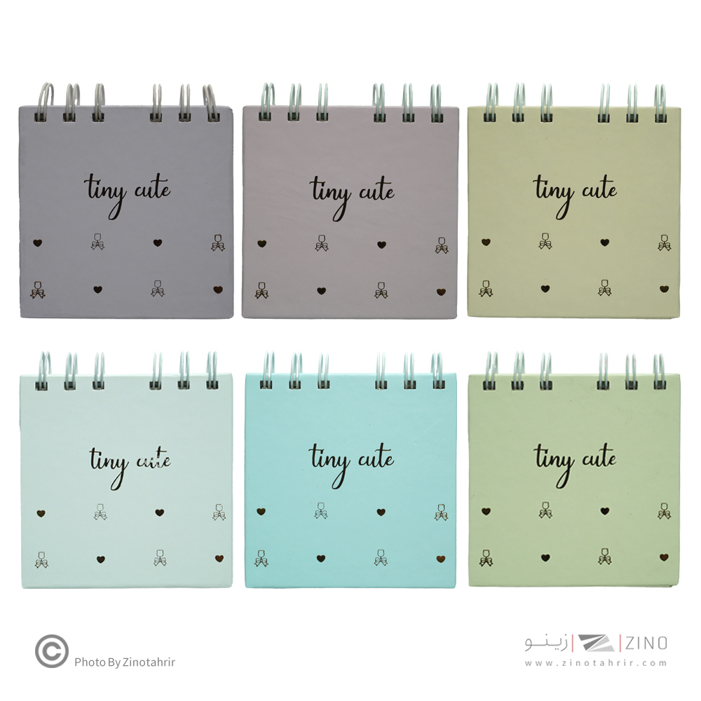 دفتریادداشت80برگ10*10 سیمی جلد سخت Tiny cute برگ سری کیوت پالت کد70708