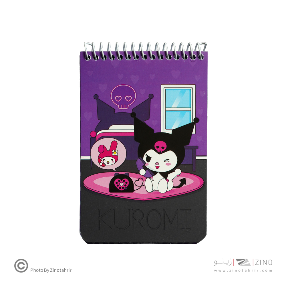 دفتریادداشت سیم از بالا حاشیه دار هیرو طرح فانتزی