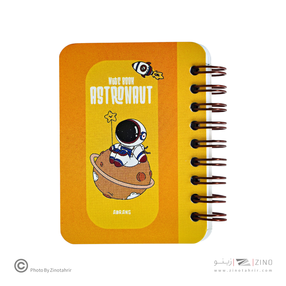 دفتریادداشت80برگ7*10 سیم ازبغل آبرنگ کدA043