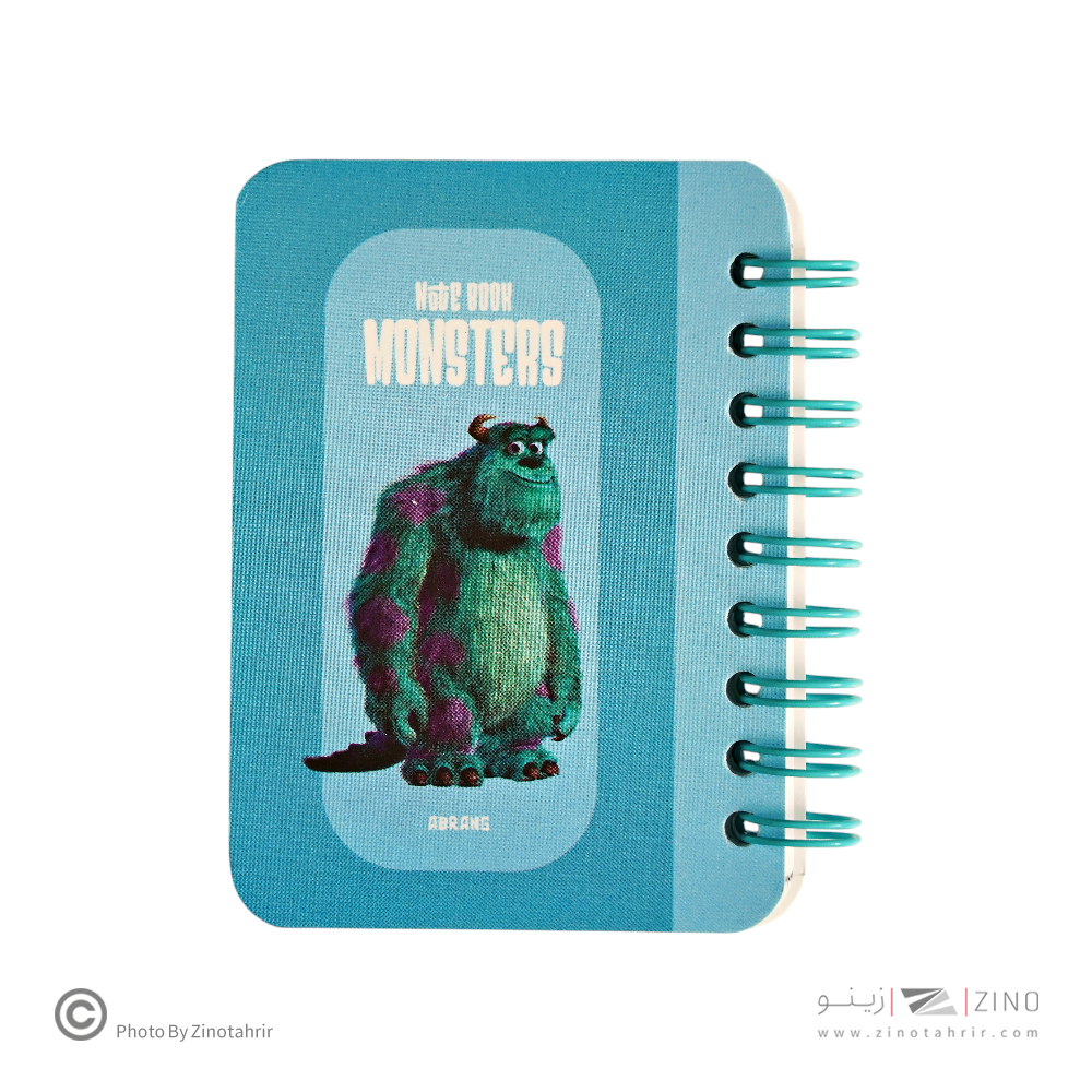 دفتریادداشت80برگ7*10 سیم ازبغل آبرنگ کدA043