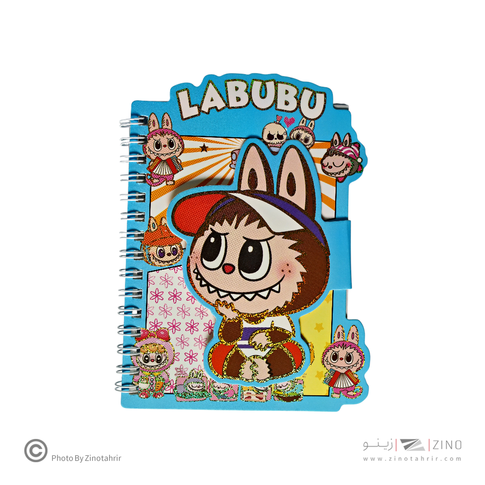 دفتر یادداشت فانتزی(طرح لبوبو) همراه با استیکر کدXAQ