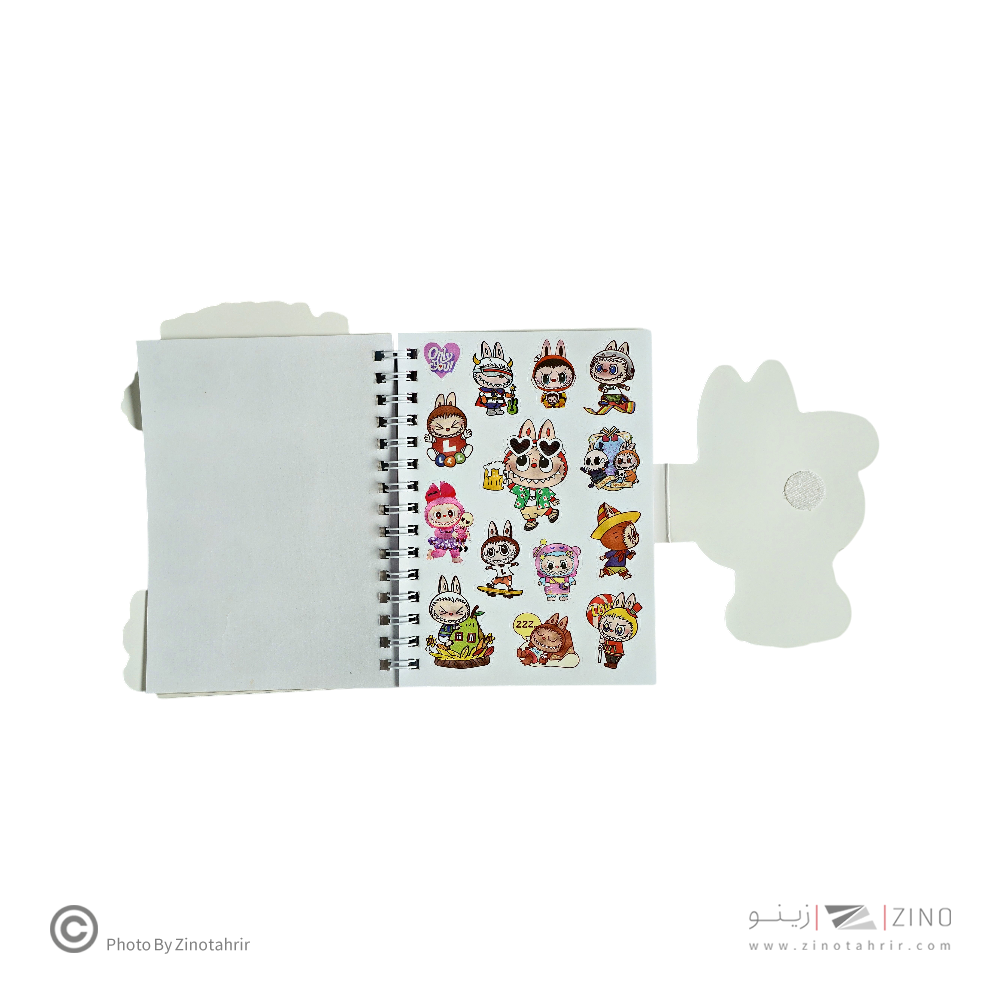 دفتر یادداشت فانتزی(طرح لبوبو) همراه با استیکر کدXAQ