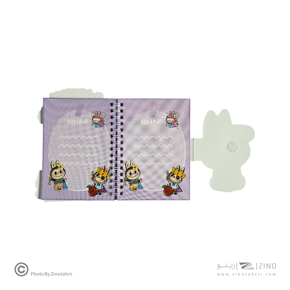 دفتر یادداشت فانتزی(طرح لبوبو) همراه با استیکر کدXAQ