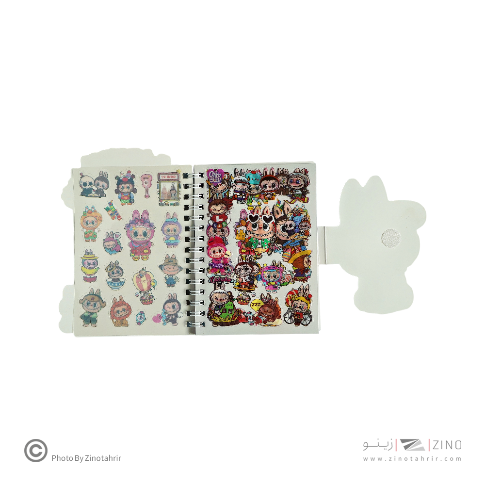دفتر یادداشت فانتزی(طرح لبوبو) همراه با استیکر کدXAQ