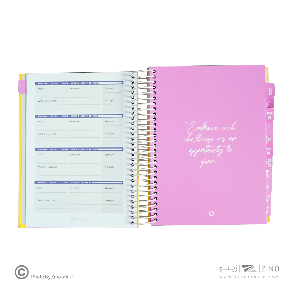 دفتر لغت معنی سیمی جلد سخت  الند کد VOC-A5