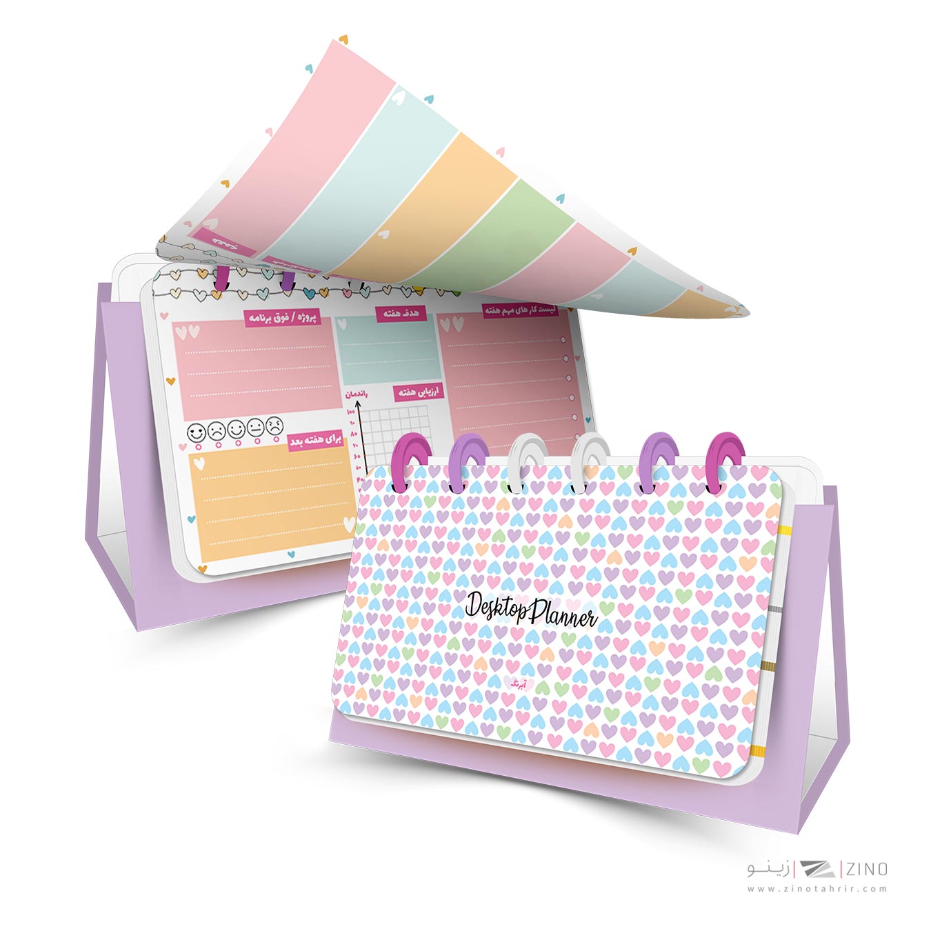 پلنر80برگ رومیزی دکمه ای سیمی18*9.5آبرنگ کدA009