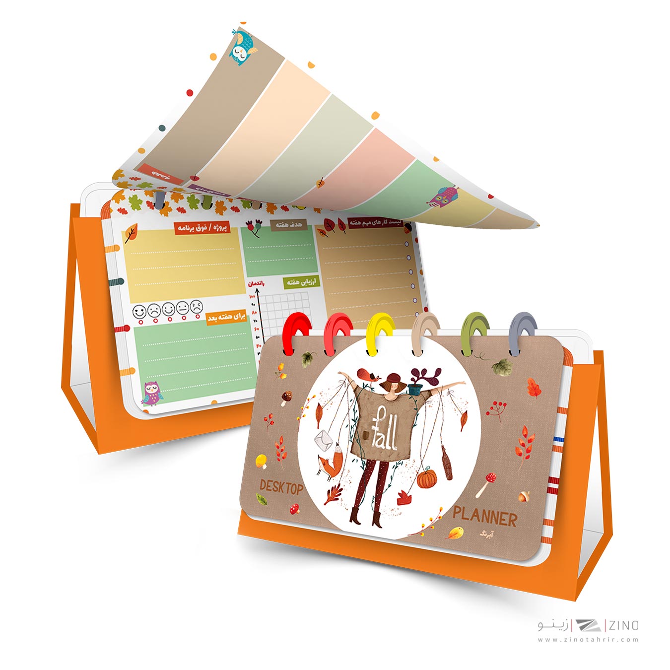 پلنر80برگ رومیزی دکمه ای سیمی18*9.5آبرنگ کدA009