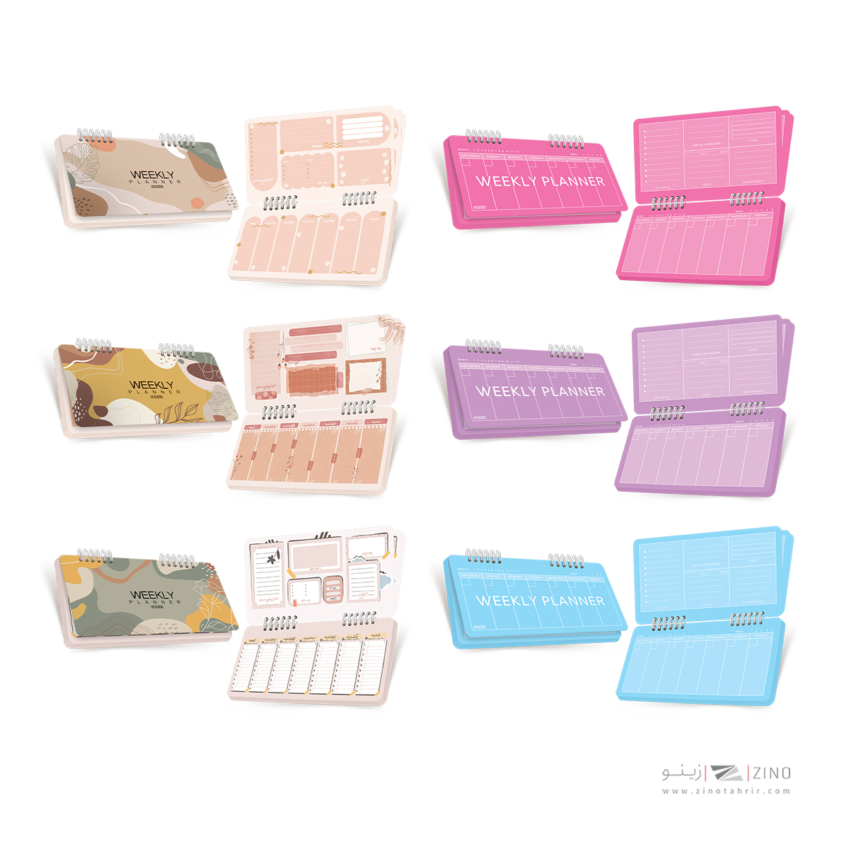 پلنر100برگ20*10سیمی آبرنگ سریWEEKLY کدA033