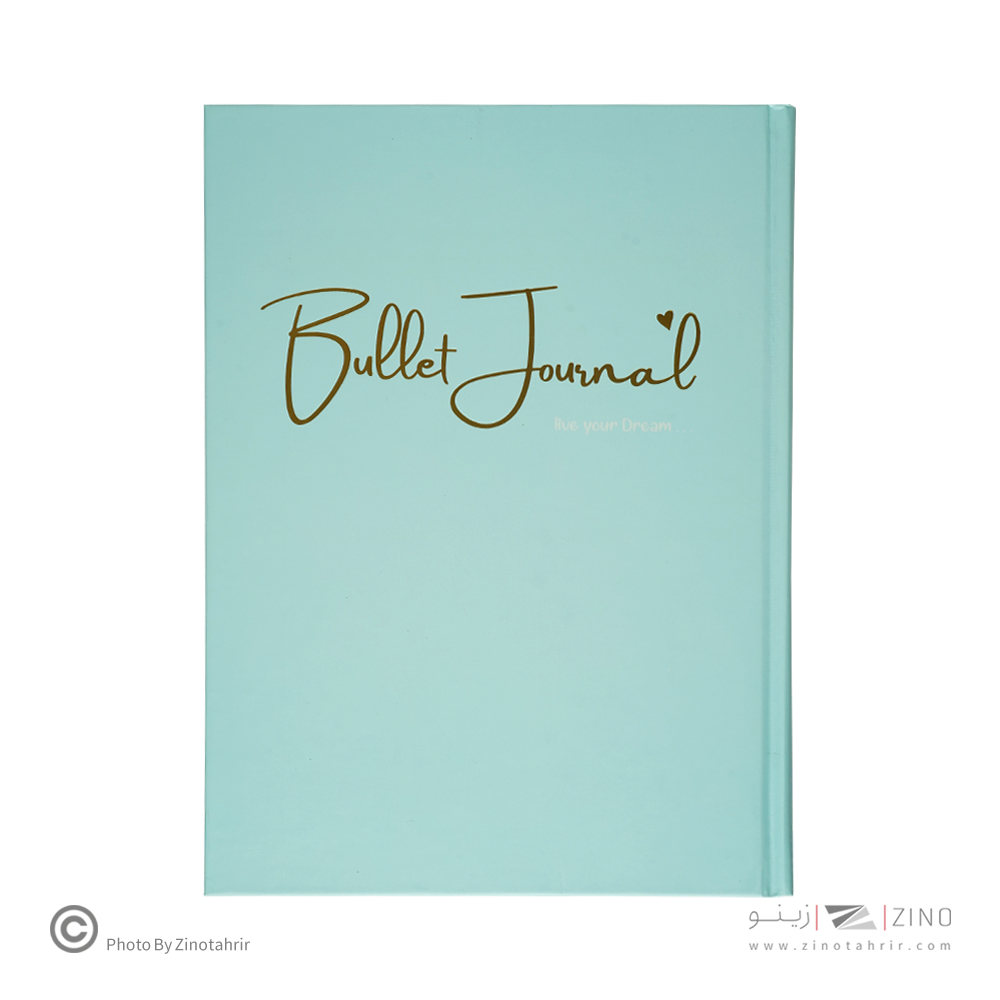 دفتر100برگ بولت ژورنال /نقطه ای A4 ته دوخت جلدسخت طلاکوب/نقره برگ سری کیوت پالت  کد70201